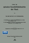 Buchcover Ueber die spinalen Sensibilitätsbezirke der Haut