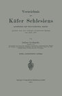 Buchcover Verzeichnis der Käfer Schlesiens