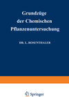 Buchcover Grundzüge der Chemischen Pflanzenuntersuchung