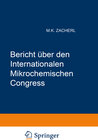 Buchcover Bericht über den I. Internationalen Mikrochemischen Congress