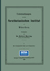 Buchcover Untersuchungen aus dem Forstbotanischen Institut zu München