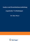 Buchcover Analyse und Konstitutionsermittelung organischer Verbindungen
