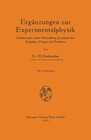 Buchcover Ergänzungen zur Experimentalphysik