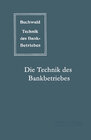 Buchcover Die Technik des Bankbetriebes