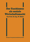 Buchcover Der Faschismus als soziale Wirtschaftsmacht