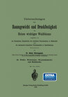 Buchcover Untersuchungen über Raumgewicht und Druckfestigkeit des Holzes wichtiger Waldbäume