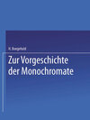 Buchcover Zur Vorgeschichte der Monochromate
