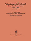 Buchcover Verhandlungen der Gesellschaft Deutscher Naturforscher und Ärzte