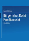 Buchcover Bürgerliches Recht Familienrecht