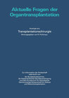 Buchcover Aktuelle Fragen der Organtransplantation