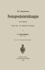 Buchcover Die allgemeinen Fernsprecheinrichtungen der Deutschen Reichs-Post- und Telegraphen-Verwaltung