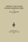 Buchcover Affekt und Logik in der Homöopathie