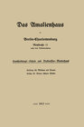 Buchcover Das Amalienhaus in Berlin-Charlottenburg