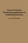 Buchcover Psychotechnische Berufseignungsprüfung von Gießereifacharbeitern