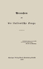 Buchcover Preußen und die italienische Frage