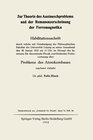 Buchcover Zur Theorie des Austauschproblems und der Remanenzerscheinung der Ferromagnetika