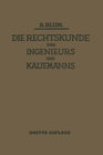 Buchcover Die Rechtskunde des Ingenieurs und Kaufmanns