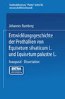 Buchcover Entwicklungsgeschichte der Prothallien von Equisetum silvaticum L. und Equisetum palustre L.