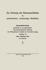 Buchcover Zur Deutung des Ramsauereffektes bei symmetrischen, zweiatomigen Molekülen