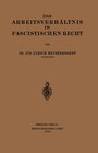 Buchcover Das Arbeitsverhältnis im Fascistischen Recht