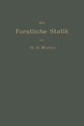 Buchcover Die Forstliche Statik