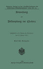 Buchcover Anweisung zur Bekampfung der Cholera
