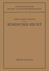 Buchcover Römisches Privatrecht