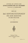 Buchcover Das Kontinuitätsprinzip und seine Bedeutung in der Biologie