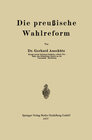 Buchcover Die preußische Wahlreform