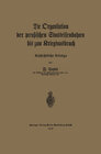 Buchcover Die Organisation der preußischen Staatseisenbahnen bis zum Kriegsausbruch