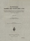Buchcover Das Veterinärwesen einschließlich einiger verwandter Gebiete in Italien