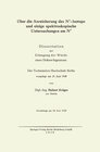 Buchcover Über die Anreicherung des N15-Isotops und einige spektroskopische Untersuchungen am N15