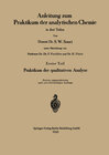 Buchcover Anleitung zum Praktikum der analytischen Chemie in drei Teilen