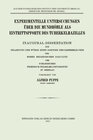Buchcover Experimentelle Untersuchungen über die Mundhöhle als Eintrittspforte des Tuberkelbazillus