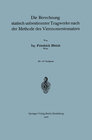 Buchcover Die Berechnung statisch unbestimmter Tragwerke nach der Methode des Viermomentensatzes