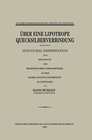 Buchcover Über Eine Lipotrope Quecksilberverbindung
