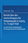 Buchcover Bericht über den Vierten Kongress für Heilpädagogik in Leipzig, 11.–15. April 1928