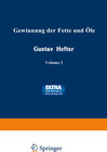 Buchcover Gewinnung der Fette und Öle