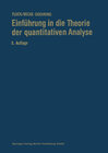 Buchcover Einführung in die Theorie der quantitativen Analyse