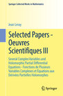 Buchcover Selected Papers - Oeuvres Scientifiques III