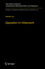Buchcover Opposition im Völkerrecht