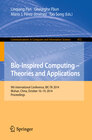 Buchcover Bio-inspired Computing: Theories and Applications