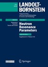 Buchcover Neutron Resonance Parameters