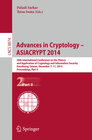 Buchcover Advances in Cryptology -- ASIACRYPT 2014