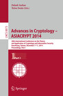 Buchcover Advances in Cryptology -- ASIACRYPT 2014