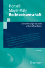 Buchcover Rechtswissenschaft