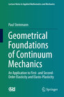 Buchcover Geometrical Foundations of Continuum Mechanics