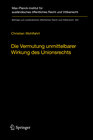 Buchcover Die Vermutung unmittelbarer Wirkung des Unionsrechts