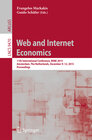 Buchcover Web and Internet Economics