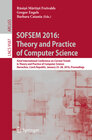 Buchcover SOFSEM 2016: Theory and Practice of Computer Science